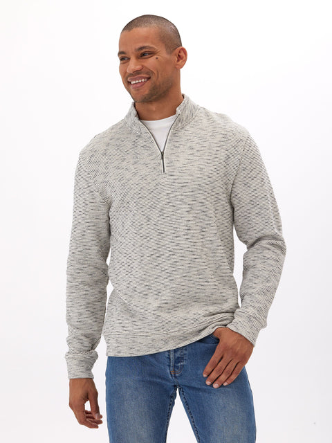 Felix Stripe Terry 1/4 Zip Pullover