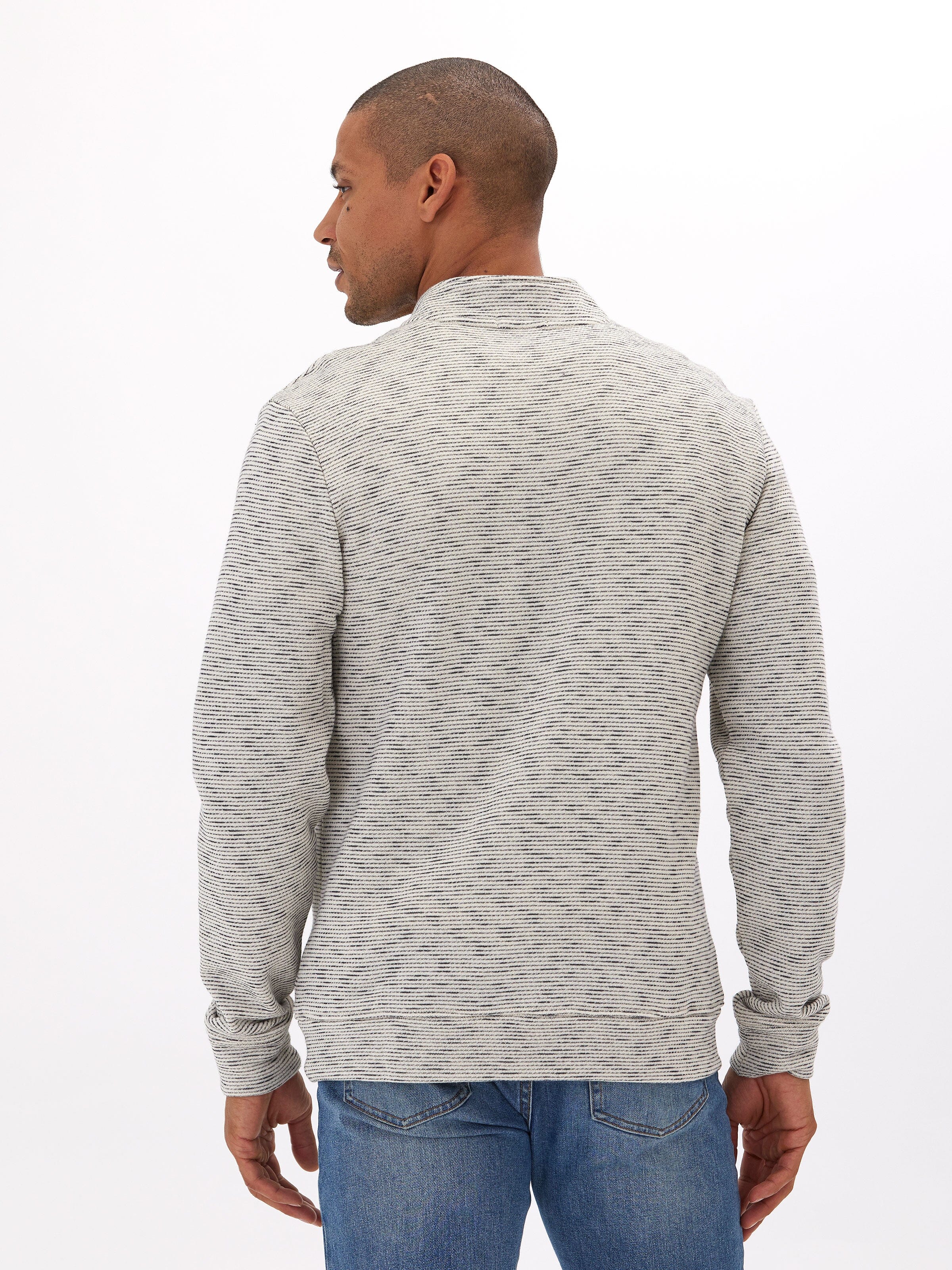 Felix Stripe Terry 1/4 Zip Pullover