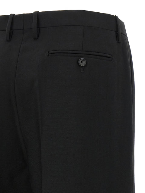 Fendi Black Wool And Mohair Pants