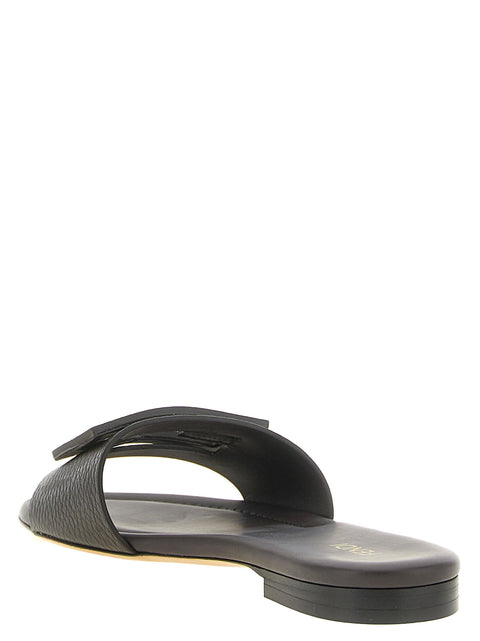 Fendi Brown Tube Slides