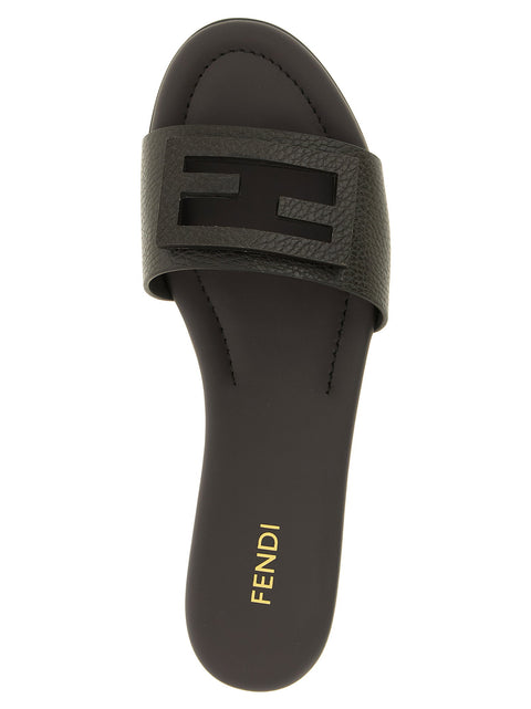 Fendi Brown Tube Slides