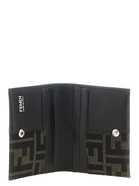 Fendi Ff Jacquard Bicolor Card Holder