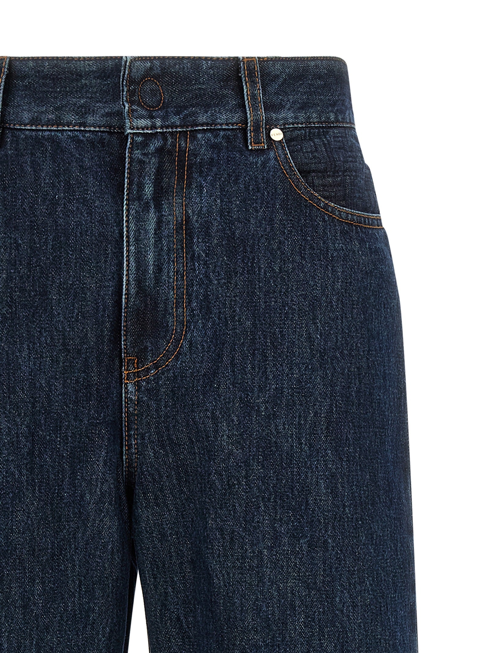Fendi Ff Padded Jeans