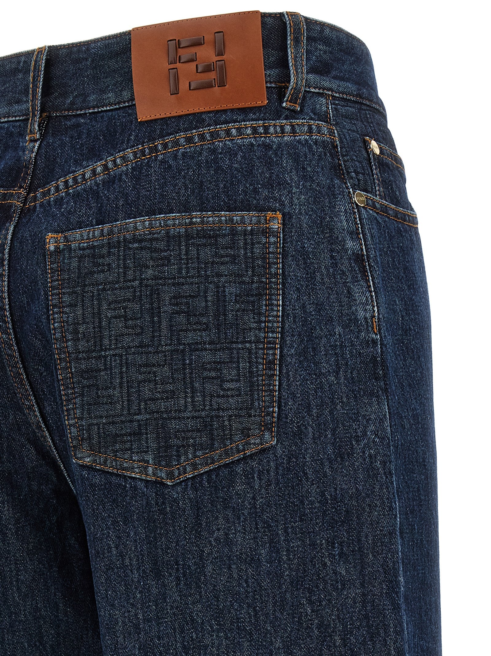Fendi Ff Padded Jeans