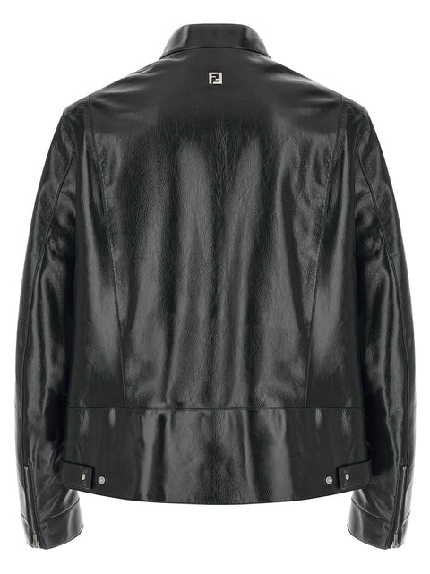 Fendi Lacquered Leather Blouson