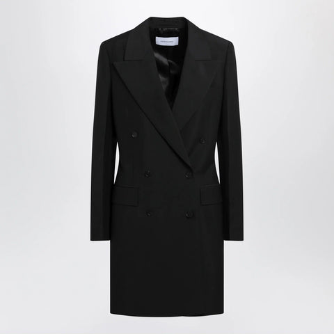 Ferragamo Black double-breasted wool-blend suit