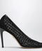 Ferragamo Black macramé pump