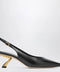 Ferragamo Black slingback with sculptural S heel