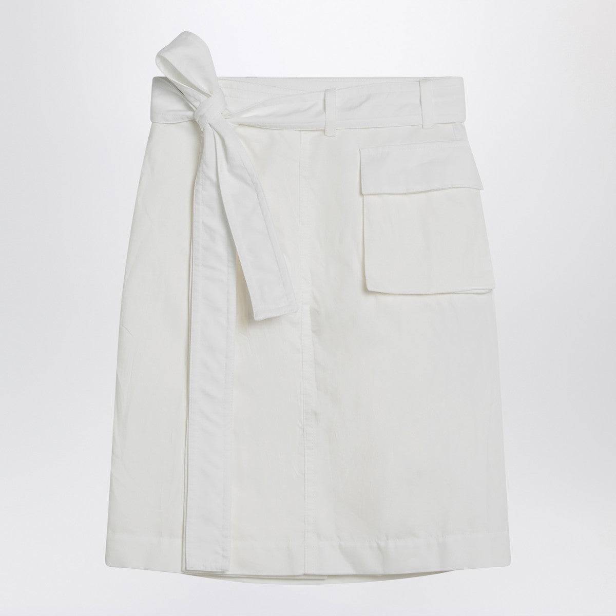 Ferragamo White wrap skirt in cotton blend