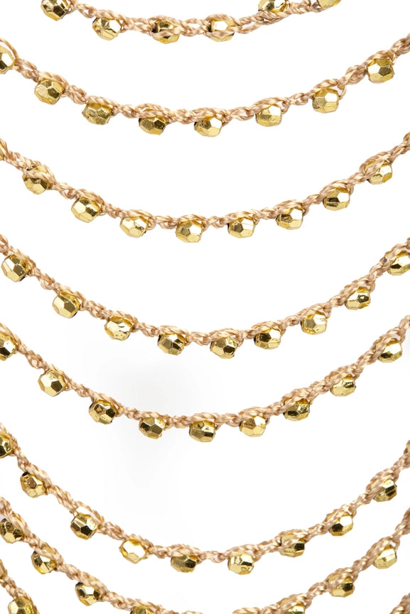 Festive Scallop Beaded Capelet Gold-Capelet-SAACHI-Gold-Urbanheer