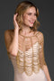 Festive Scallop Beaded Capelet Gold-Capelet-SAACHI-Gold-Urbanheer