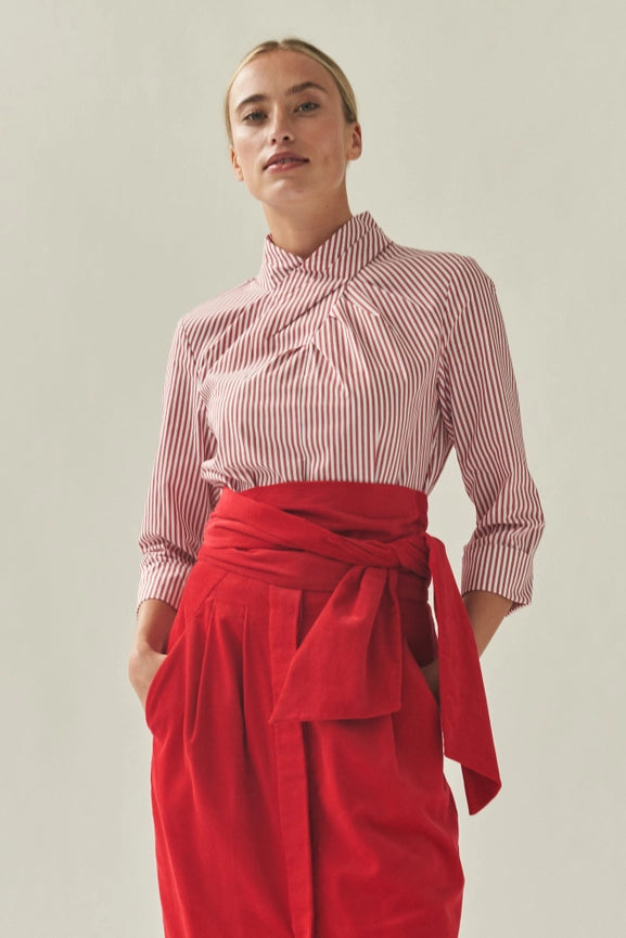 Fiona Striped Blouse-Blouse-MARIANNA DÉRI-L-Urbanheer