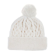 Fisherman's British Wool Cable Beanie-Caps-Paul James Knitwear-One Size-Ecru-Urbanheer