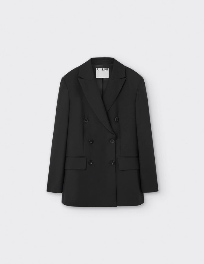 Fitted Blazer Black-Blazer-A LINE-XS-Black-Urbanheer
