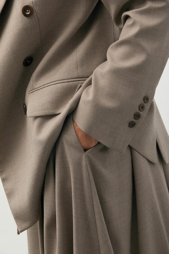 Fitted Blazer Brown-Blazer-A LINE-XS-Brown-Urbanheer