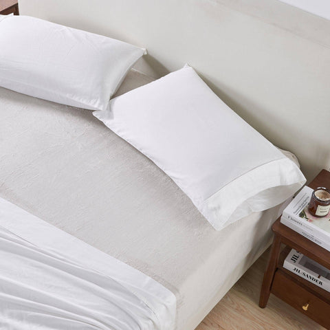 Fitted Sheet Solid Plush Velvet Luxe Collection: Light Grey