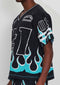 Flame Varsity Jacquard Knit Tee-Tee-First Row-S-Black-Urbanheer