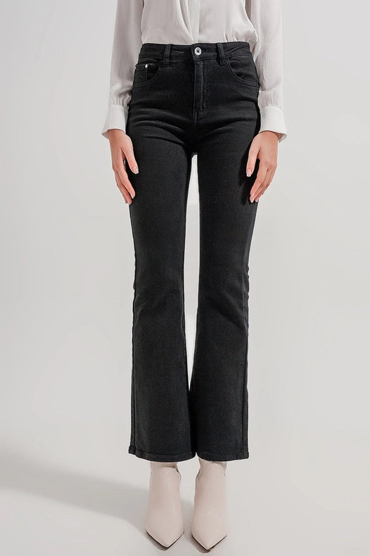 Flared Jeans In Black-Jeans-Q2-S-Black-Urbanheer