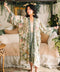 Fleur De Soleil Opera Duster Kimono Robe w/ Florals