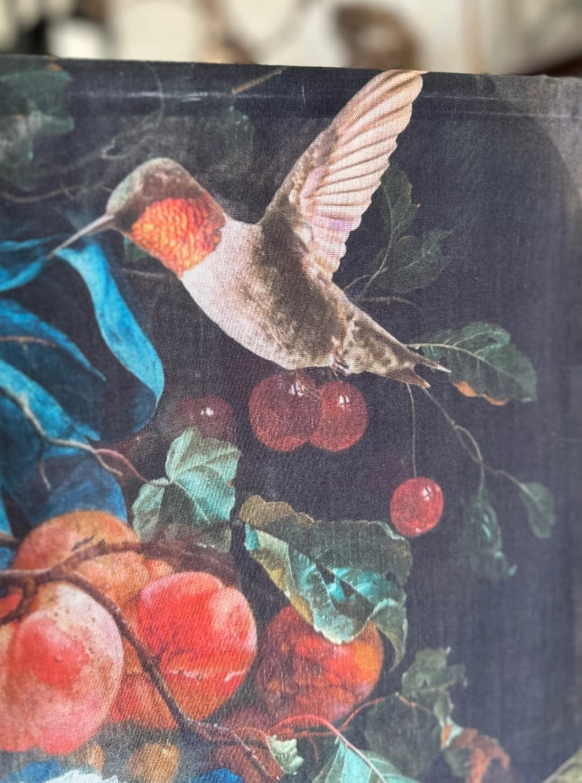 Flight of Fancy Floral Bamboo Scarf with Hummingbirds-Scarfs-Market of Stars-68cm x 155cm.-Urbanheer