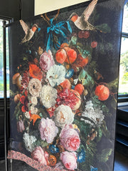 Flight of Fancy Floral Bamboo Scarf with Hummingbirds-Scarfs-Market of Stars-68cm x 155cm.-Urbanheer