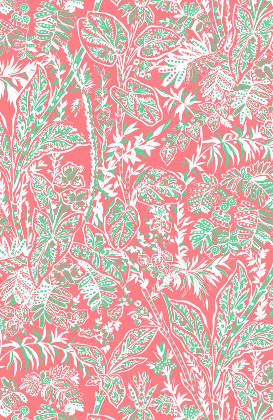 Fling Fantasy Dress - Vintage Vines-Dress-Gretchen Scott LLC-XXS-Melon/Turq-Urbanheer