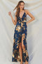 Floral Asymmetrical Ruffle Maxi Dress-Dress-Dress Forum-S-NAVY/MULTI-Urbanheer