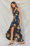 Floral Asymmetrical Ruffle Maxi Dress-Dress-Dress Forum-S-NAVY/MULTI-Urbanheer