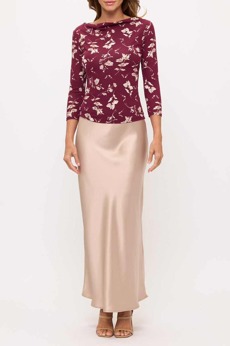 Floral Boat Neck Top-6