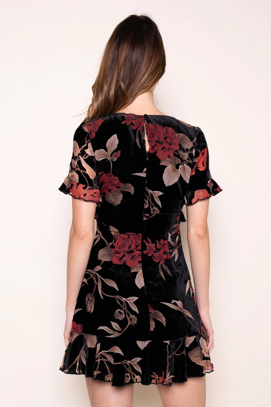 Floral Burnout Mini DRESS