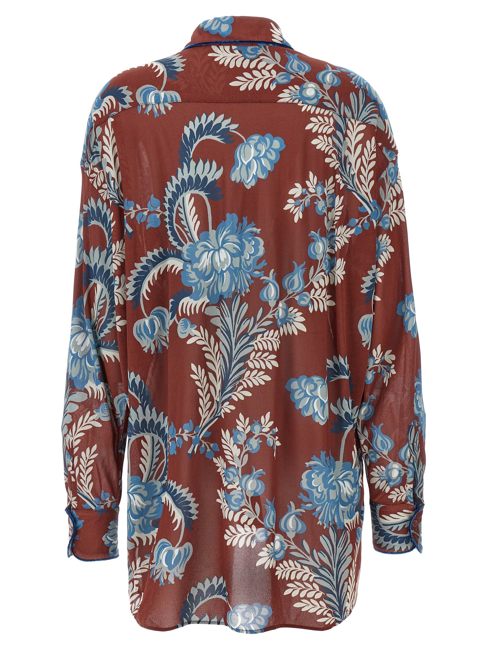 Floral Crepe Jersey Shirt for Breathable Comfort