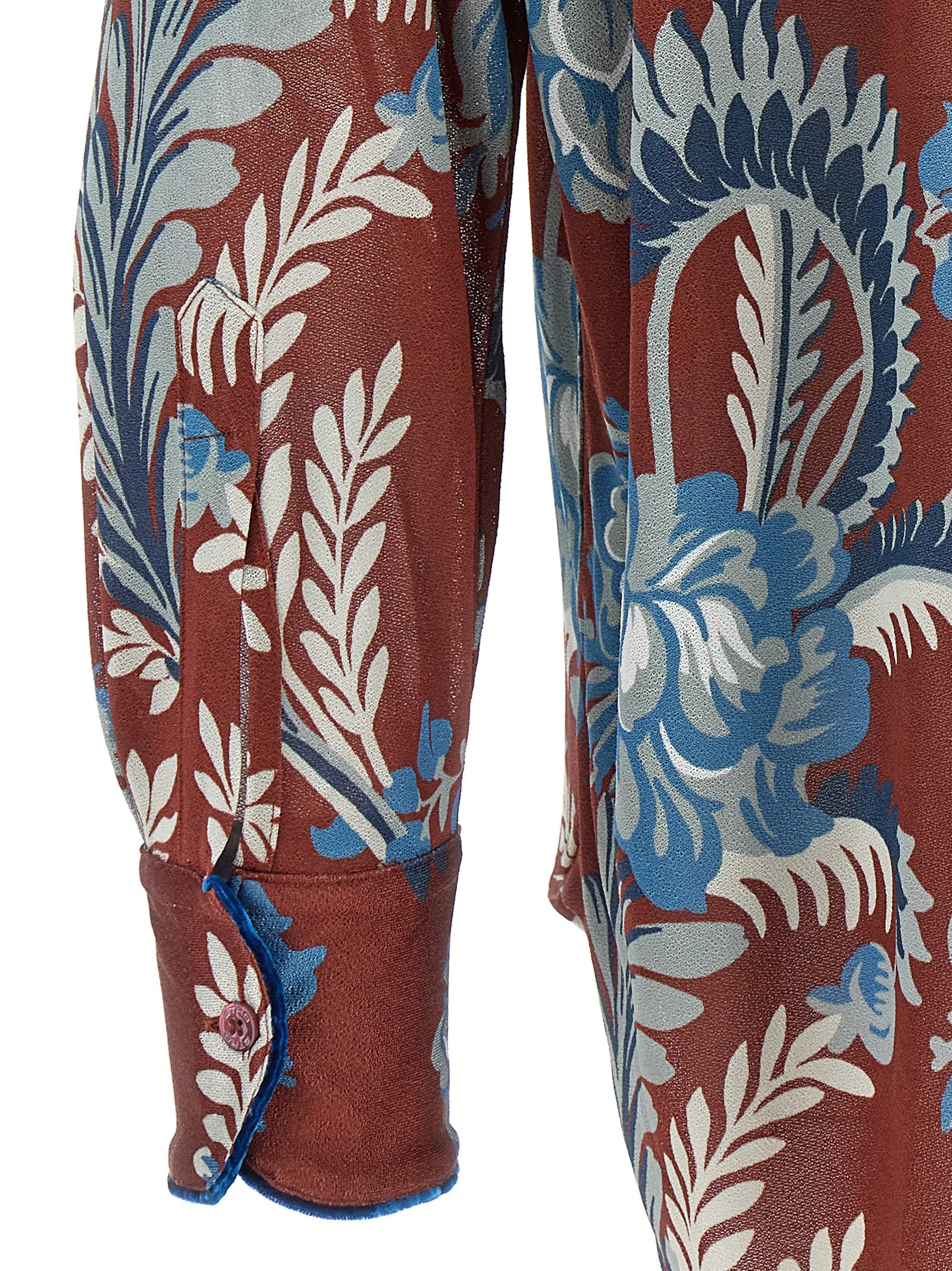Floral Crepe Jersey Shirt for Breathable Comfort