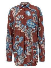 Floral Crepe Jersey Shirt for Breathable Comfort
