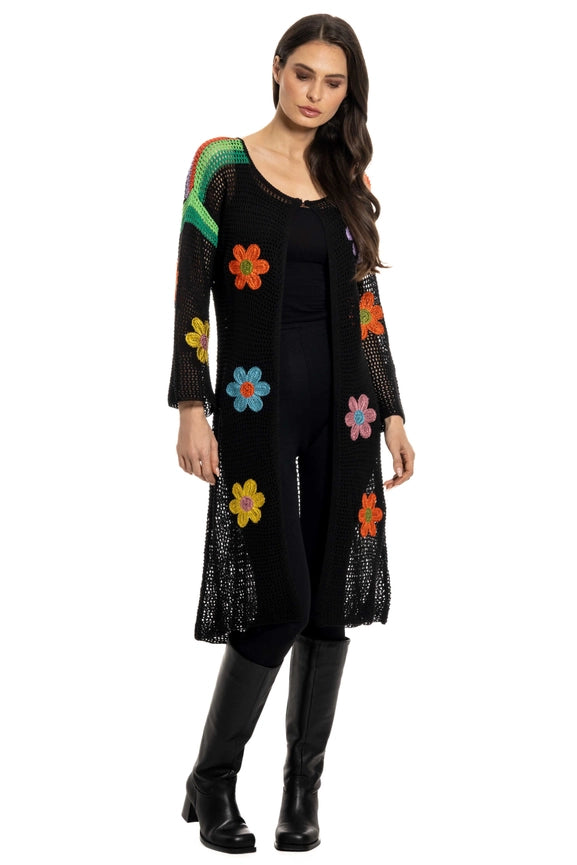 Floral Crochet Duster-duster coat-Adore-S-Urbanheer