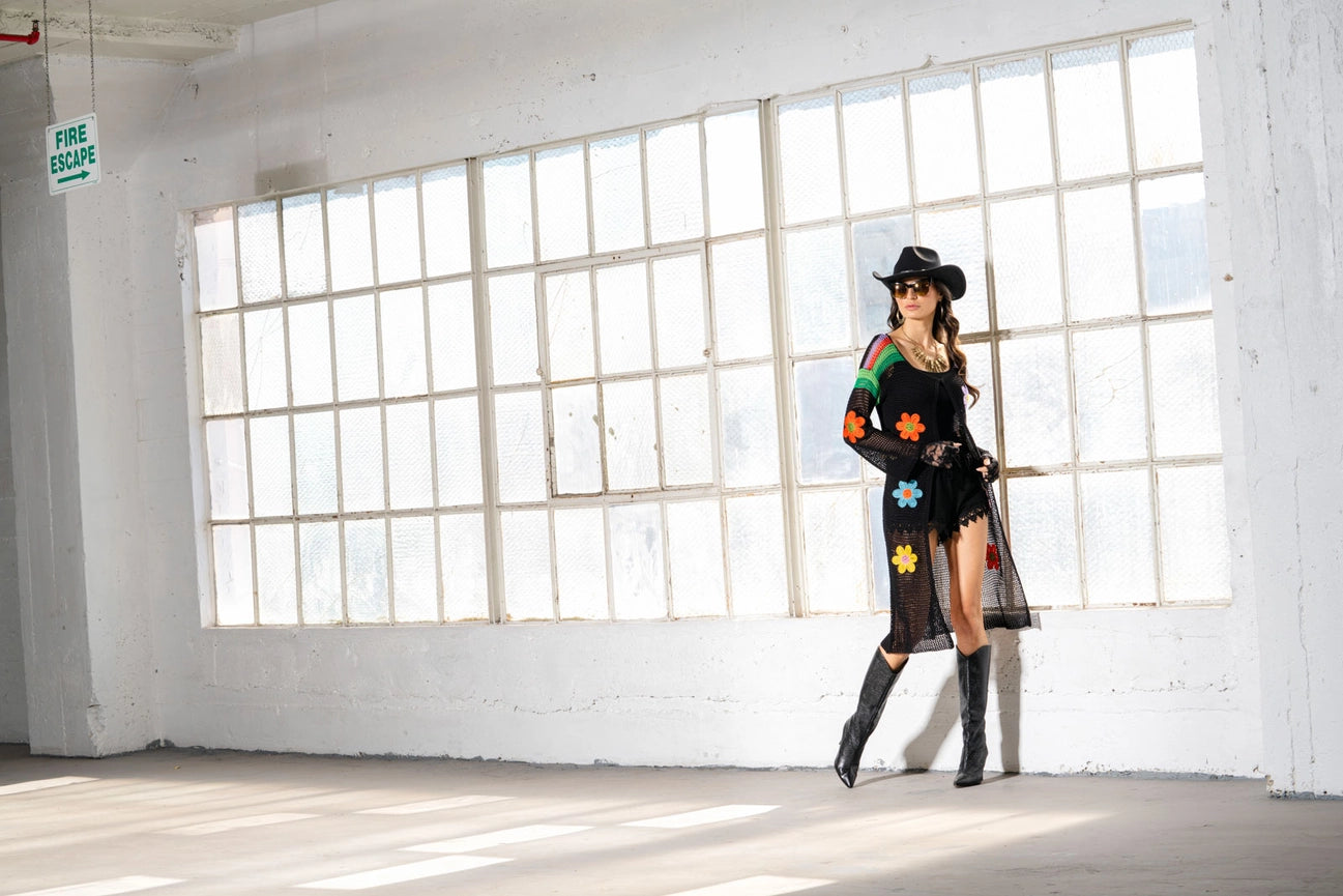 Floral Crochet Duster-duster coat-Adore-S-Urbanheer