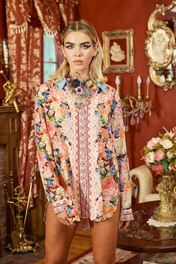Floral Dreams Shirt-Shirt-Aratta-XS-Wine Floral-Urbanheer