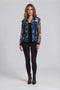 Floral Embroidered Mesh & Frayed Denim Jacket