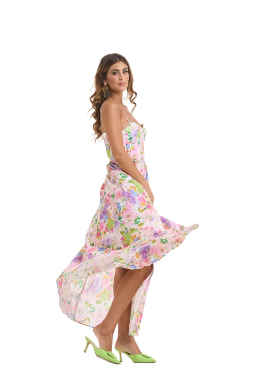 Floral Fantasy Long Dress-Dress-Miawhitemilano-S-Urbanheer