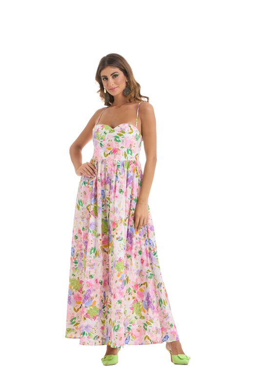 Floral Fantasy Long Dress-Dress-Miawhitemilano-S-Urbanheer