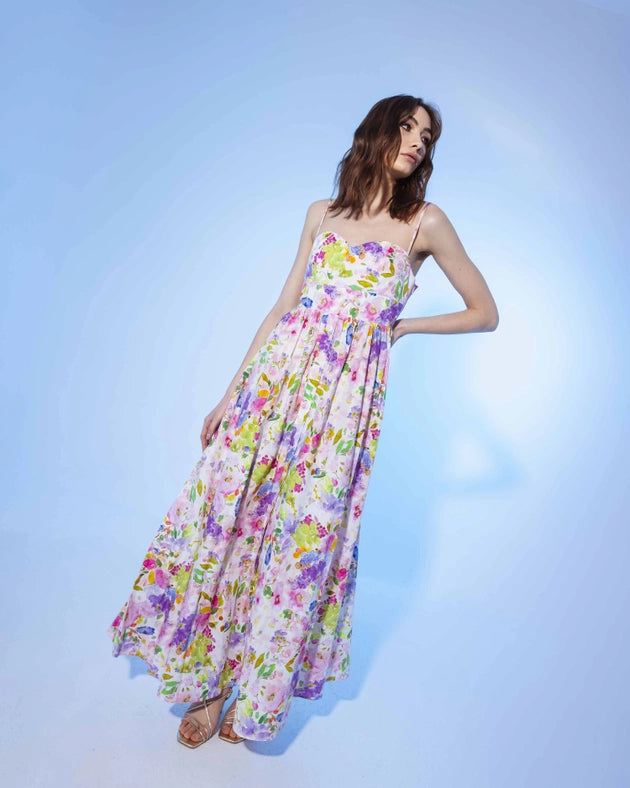 Floral Fantasy Long Dress-Dress-Miawhitemilano-S-Urbanheer