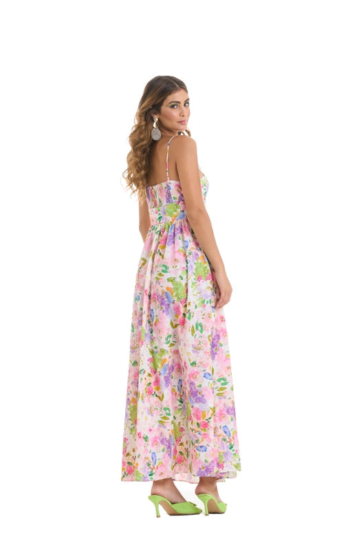 Floral Fantasy Long Dress-Dress-Miawhitemilano-S-Urbanheer