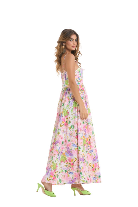 Floral Fantasy Long Dress-Dress-Miawhitemilano-S-Urbanheer