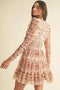 Floral Lace Mini Dress-Dress-Endless Blu-S-MAUVE-Urbanheer