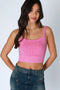 Floral Lace Ribbed Crop Top-Top-NIKIBIKI-One Size-2229 Peachy Pink-Urbanheer