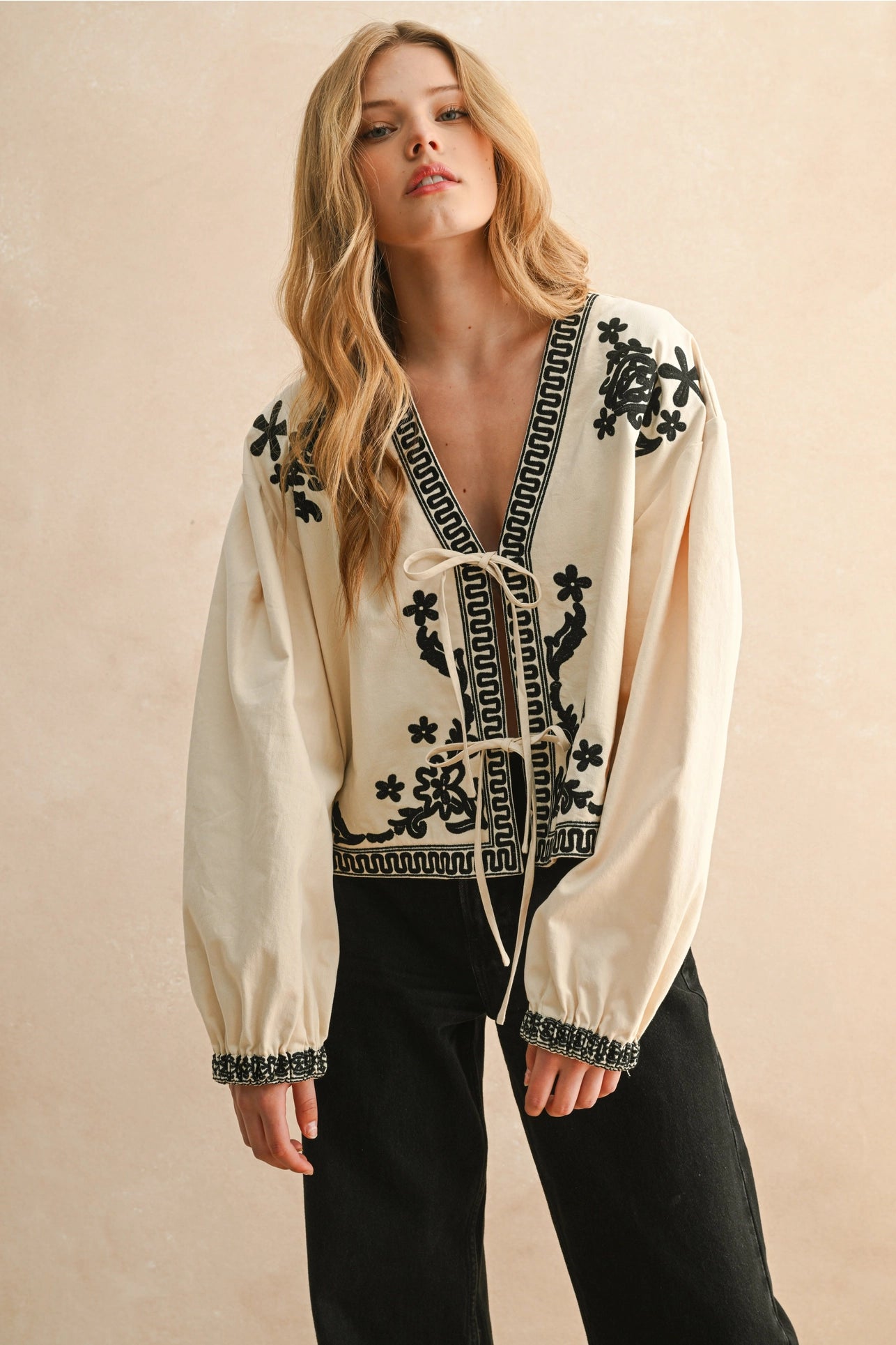 Floral Patch Detailed Jacket