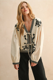 Floral Patch Detailed Jacket