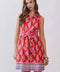 Floral Print Belted Mini Shirt Dress