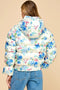 Floral Print Puff Jacket-Puffer Jacket-TCEC-S-Blue-Urbanheer