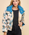 Floral Print Puffer Hooded Jacket-Puffer Jacket-TCEC-S-TAUPE-Urbanheer