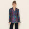 Floral Print Ruffle Collar Hem Long Sleeve BLAZER-Blazer-Fore Collection-S-OLIVE MULTI-Urbanheer